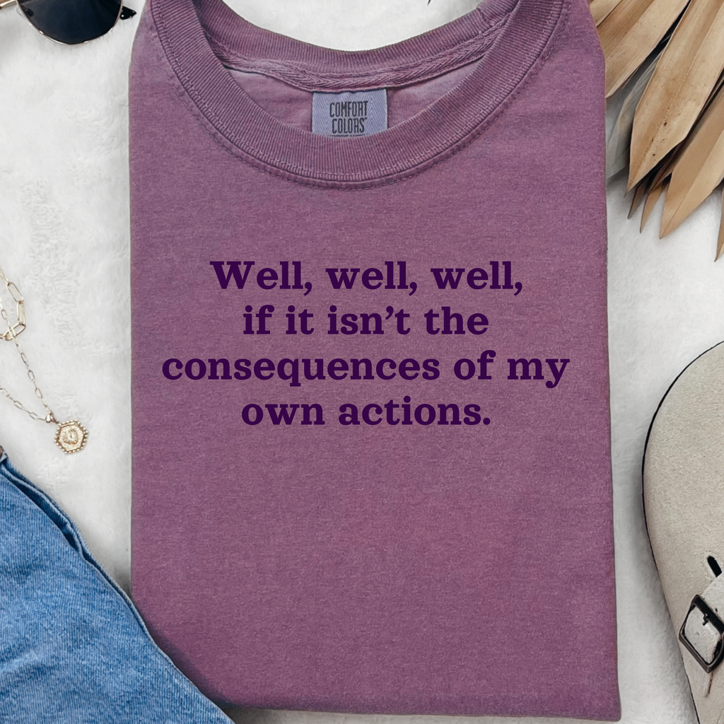 Sarcastic Sayings Collection Graphic Tee - Berry