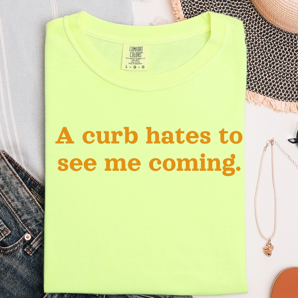 Sarcastic Sayings Collection Graphic Tee - Neon Lemon