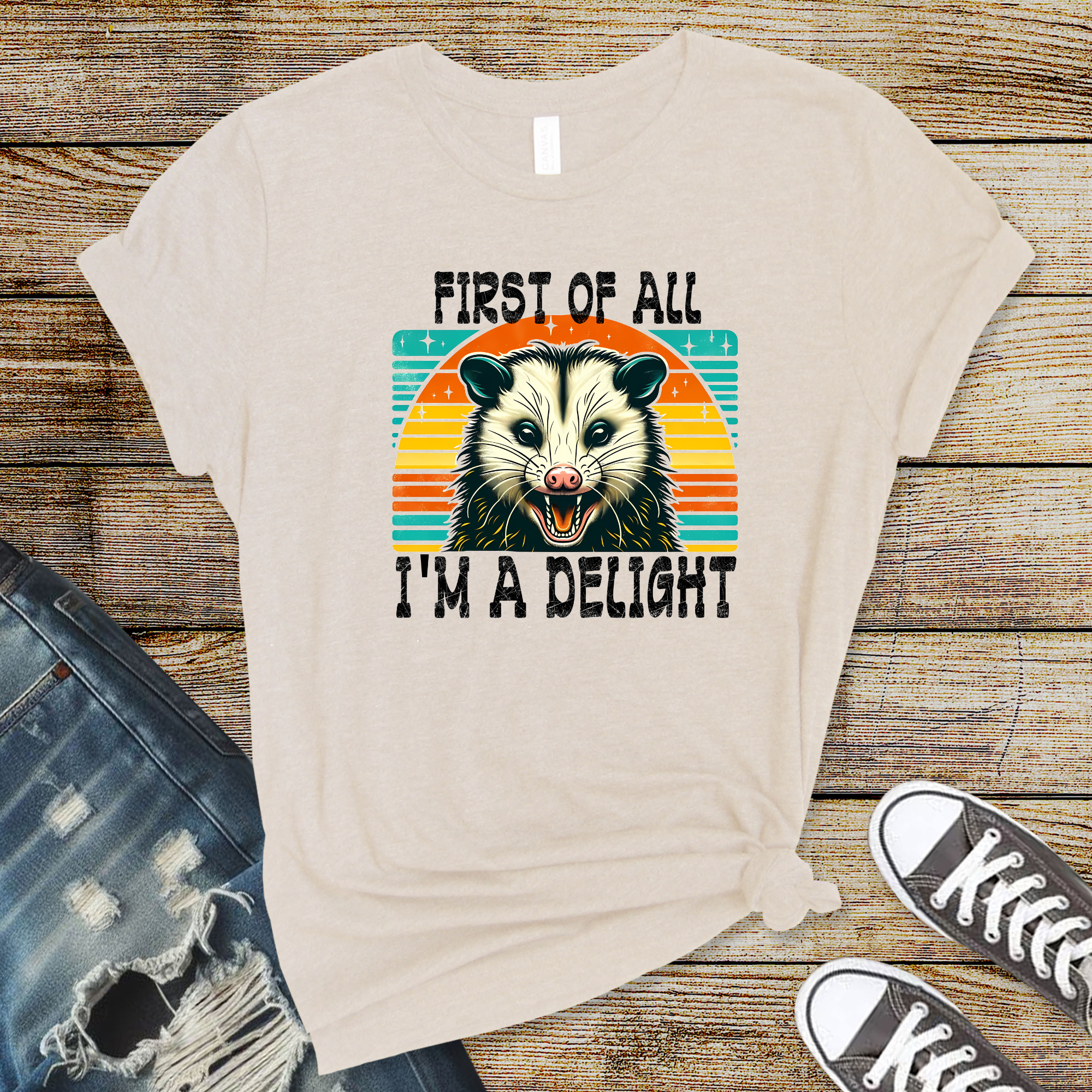 I'm a delight Graphic Tee - French Vanilla Tee