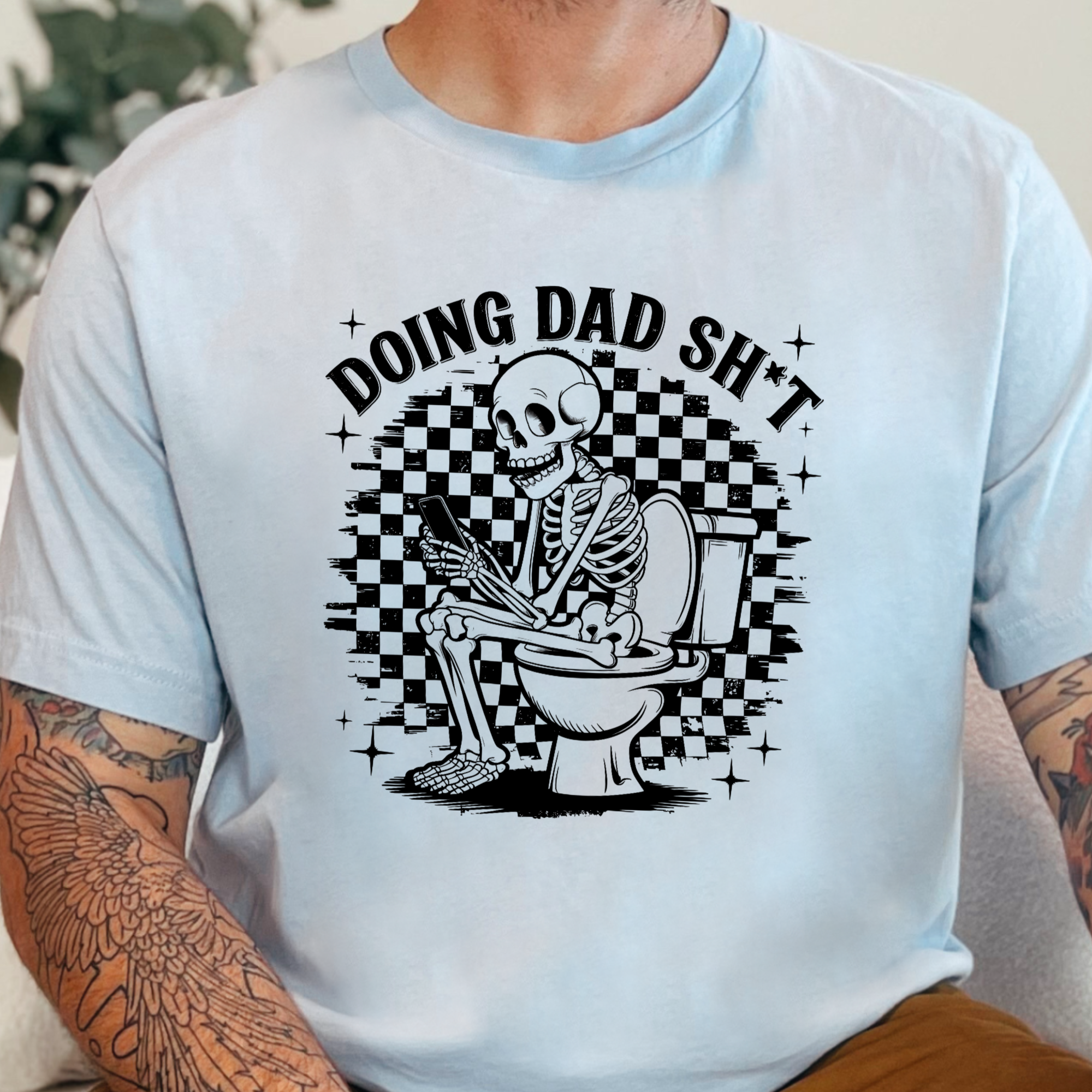 Doing Dad Sh*t Graphic Tee - Light Blue Tee