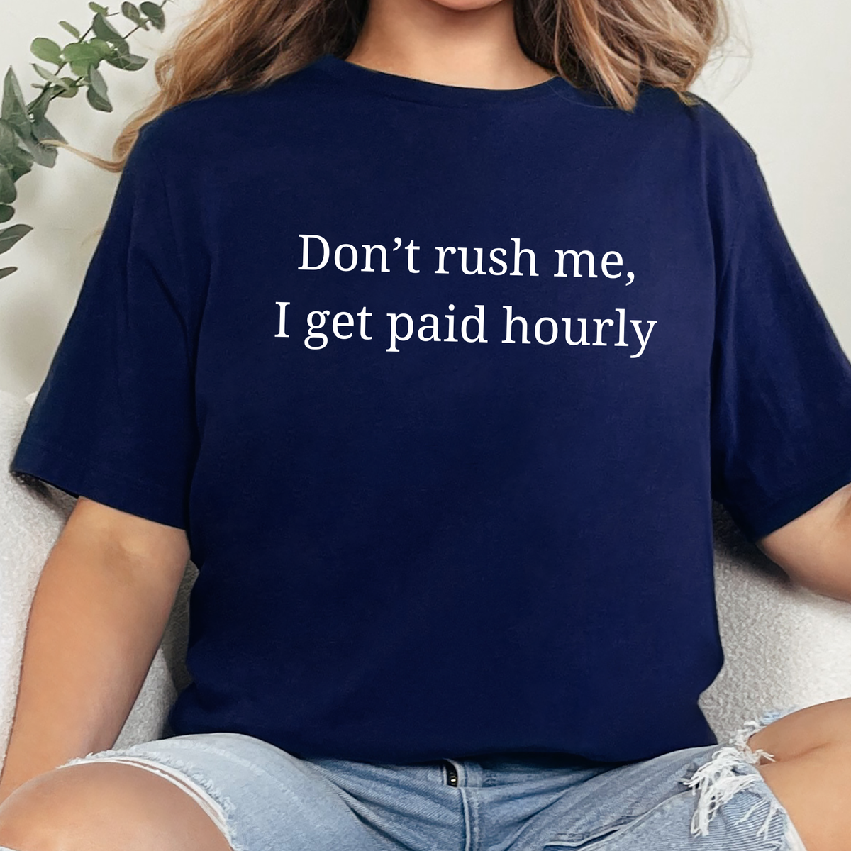 I Get Paid Hourly Graphic Tee - Navy