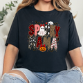 Spooky Mama Cheetah Graphic Tee - Heather Black