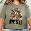 Resting B*itch Face Graphic Tee - Heather Olive