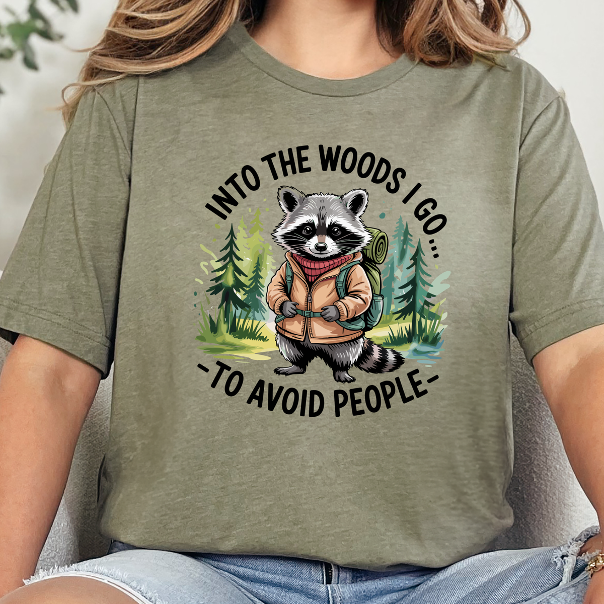 Into the Woods Graphic Tee - Heather Olive
