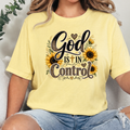God Is In Control Graphic Tee - Heather French Vanilla