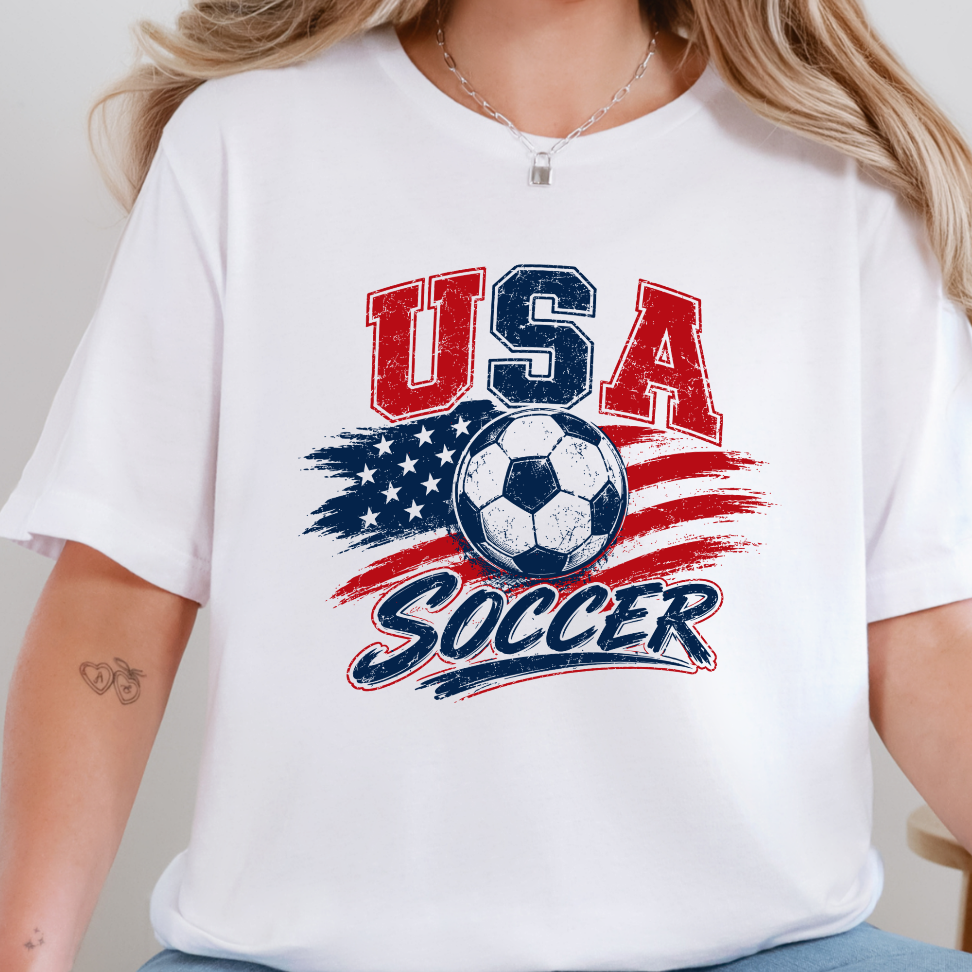 USA Soccer Graphic Tee - White