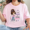 Dramatic Girl Graphic Tee - Soft Pink