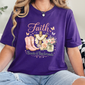 Faith, Boots & Backroads Graphic Tee - Team Purple
