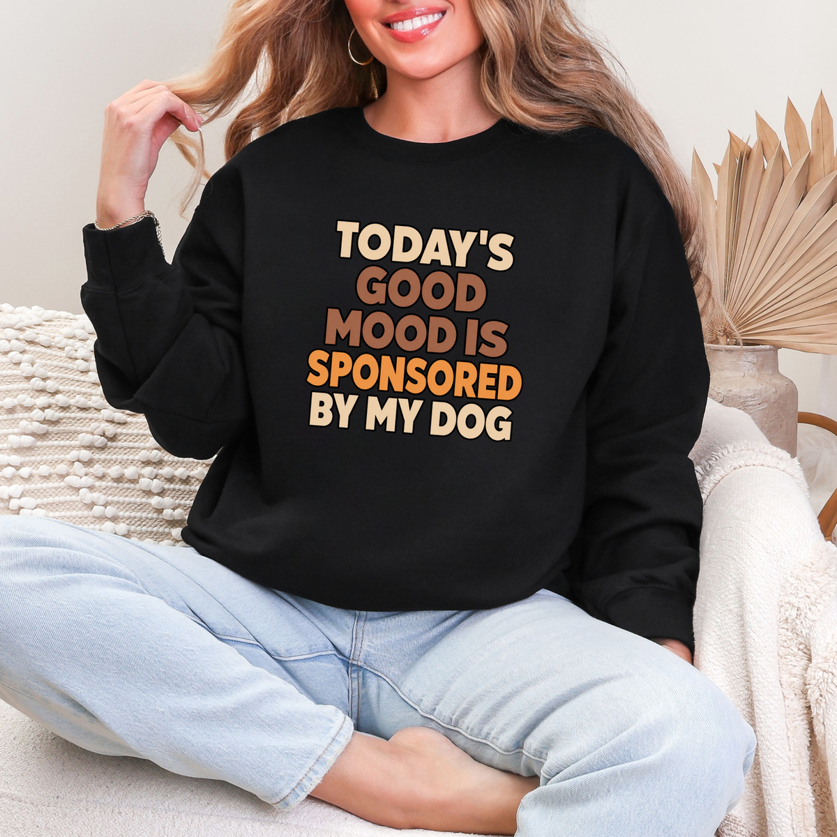 Sponsored By My Dog Graphic Sweatshirt - Black