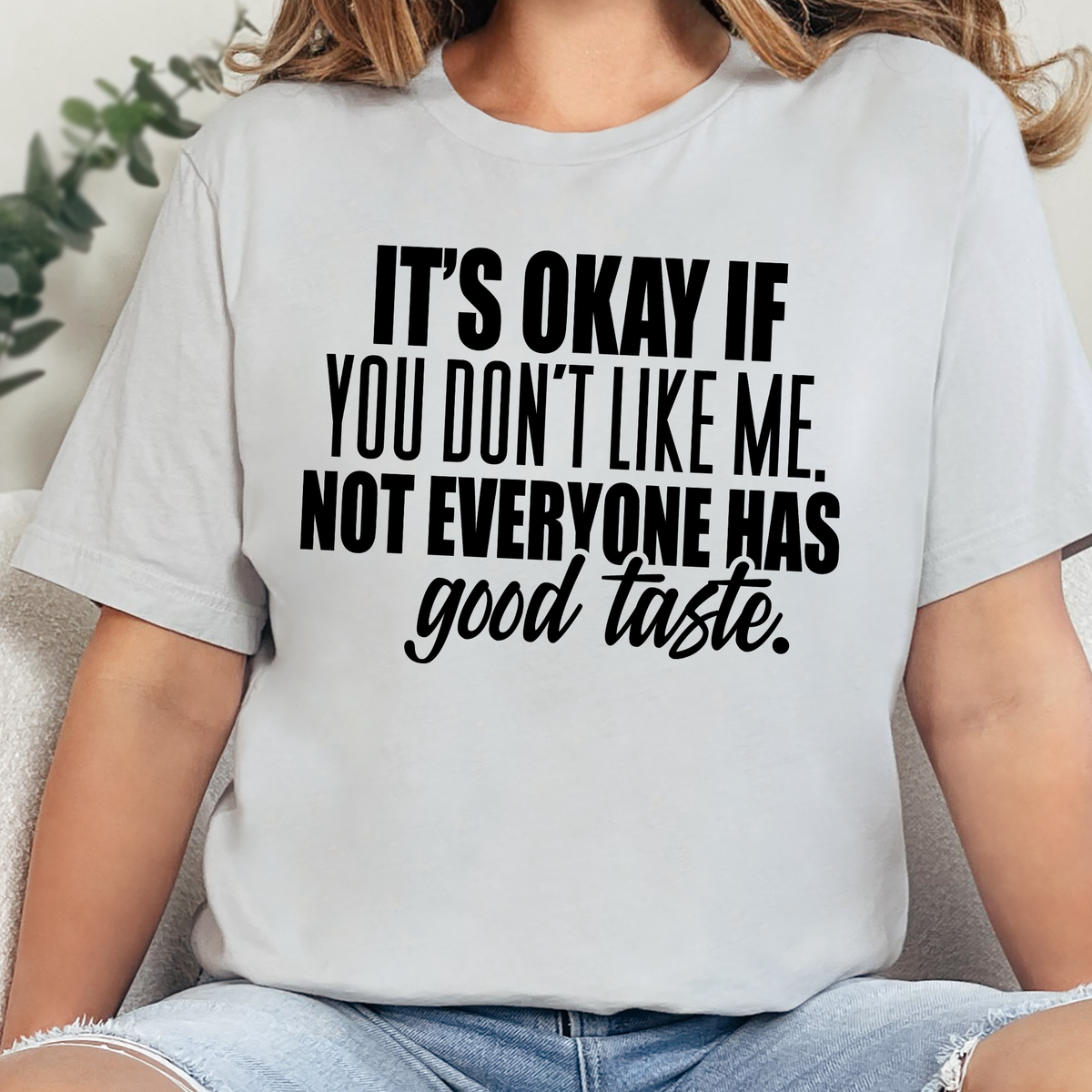Not Everyone Has Good Taste Graphic Tee - Silver