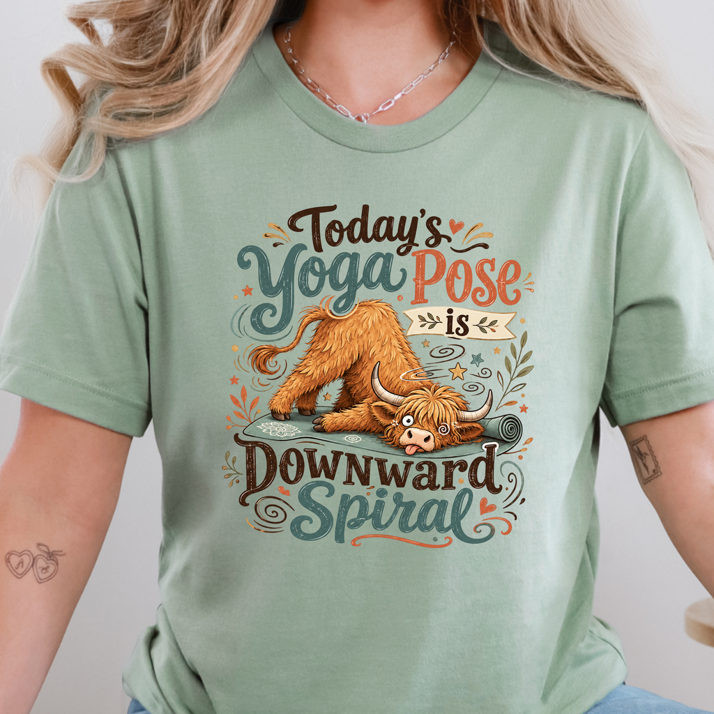 Downward Spiral Graphic Tee - Sage