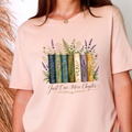 Floral Just One More Chapter Graphic Tee - Peach