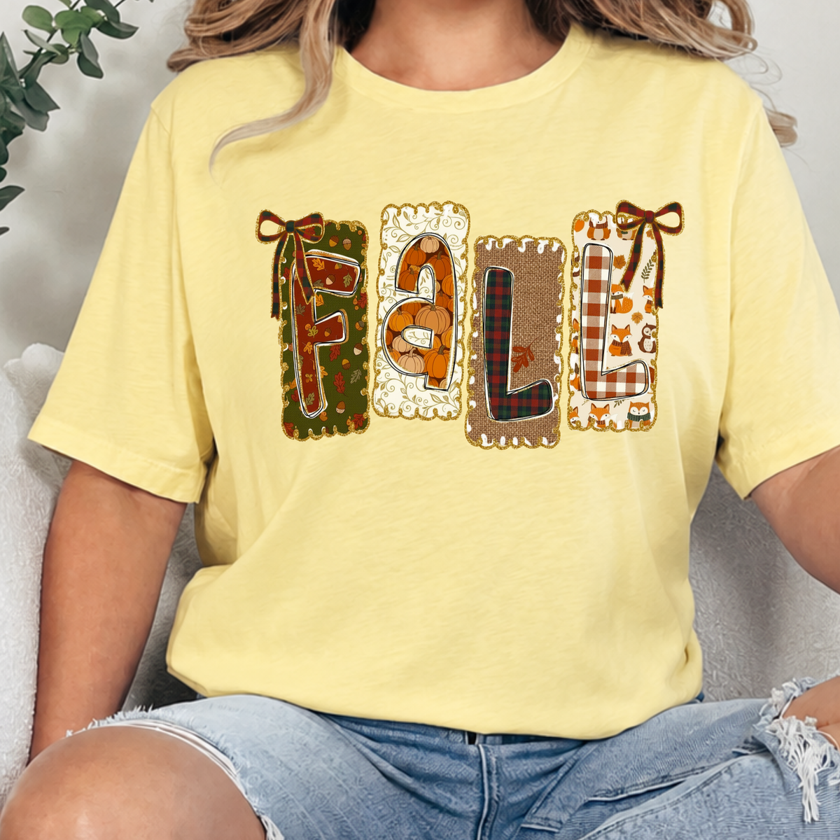 Coquette Fall Graphic Tee - Heather French Vanilla