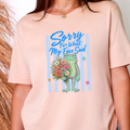 Frog Sorry for What My Face Said Graphic Tee - Peach