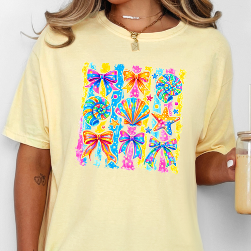 Coastal Preppy Bows Graphic Tee - CC Butter