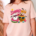 Summerween Ghost Graphic Tee - Peach