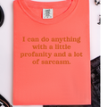 Sarcastic Sayings Collection Graphic Tee - Neon Red Orange