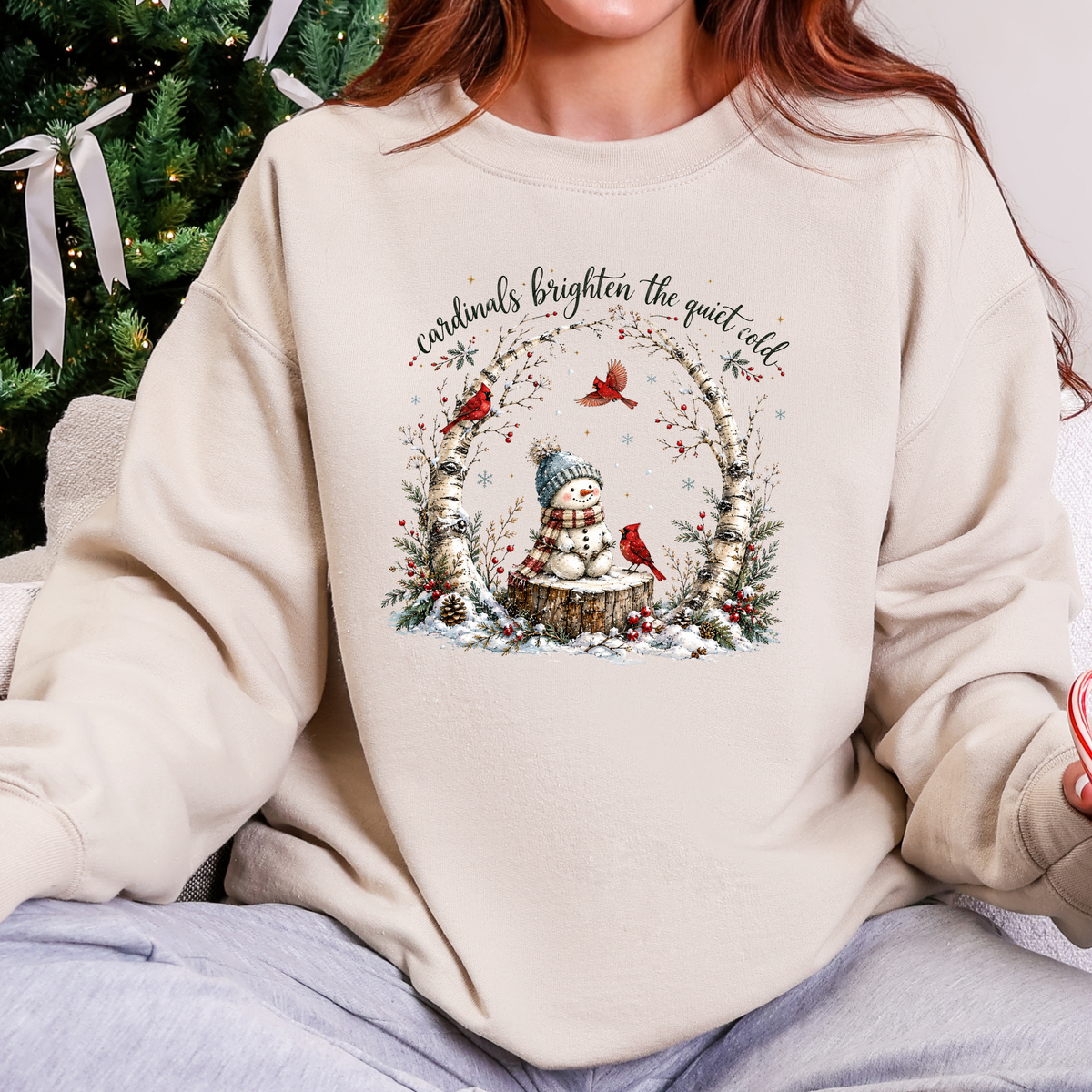 Cardinals Brighten Graphic Sweatshirt - Sand