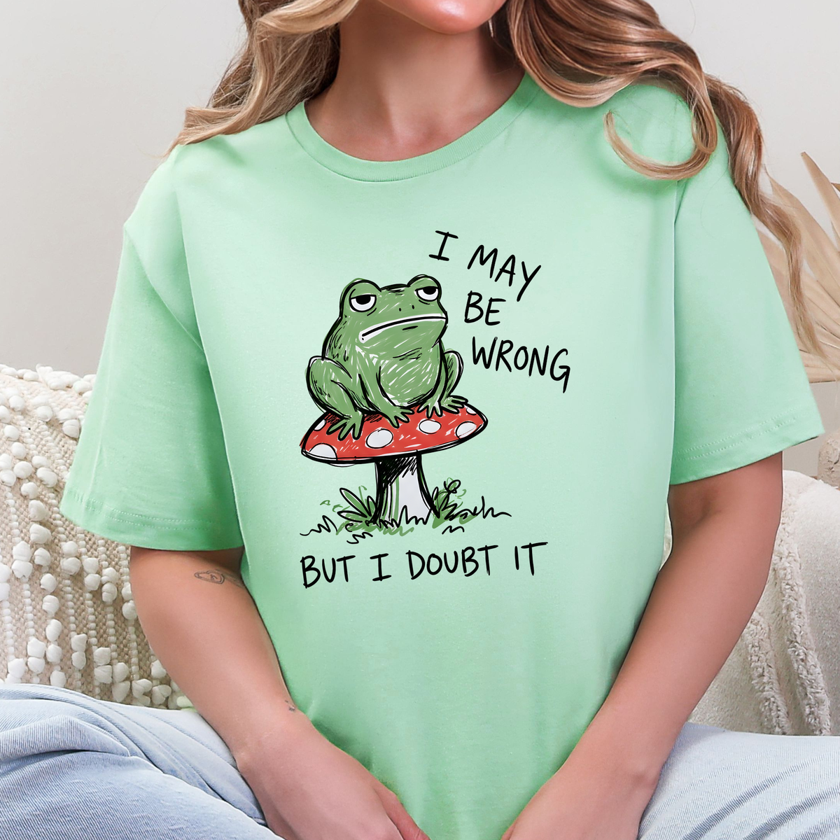 I May Be Wrong Frog Graphic Tee - Mint