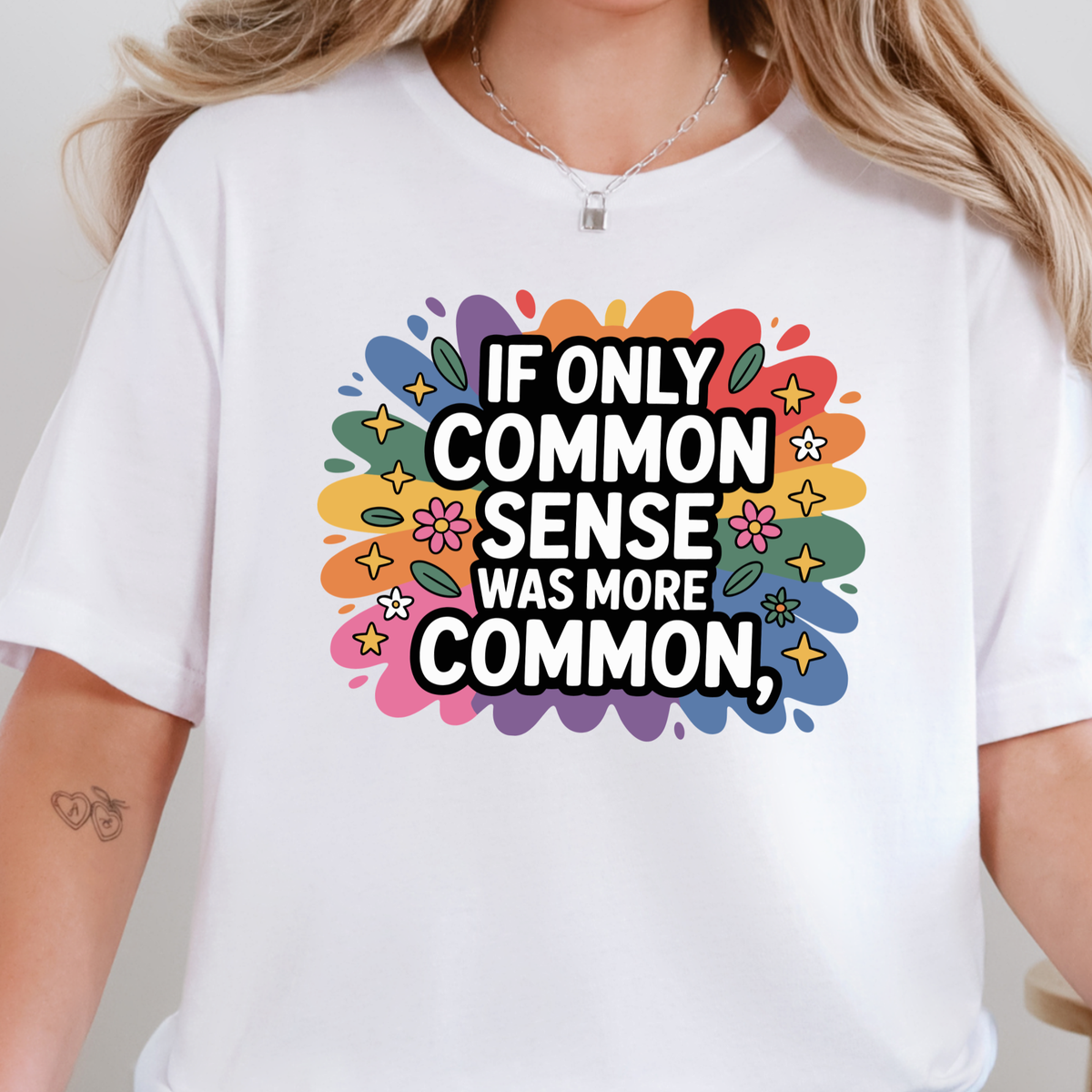 Common Sense Graphic Tee - White