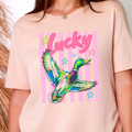Lucky Duck Graphic Tee - Peach