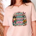 Floral Inspiration Graphic Tee - Peach