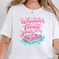 Whatever Floats Your Boat Graphic Tee - White