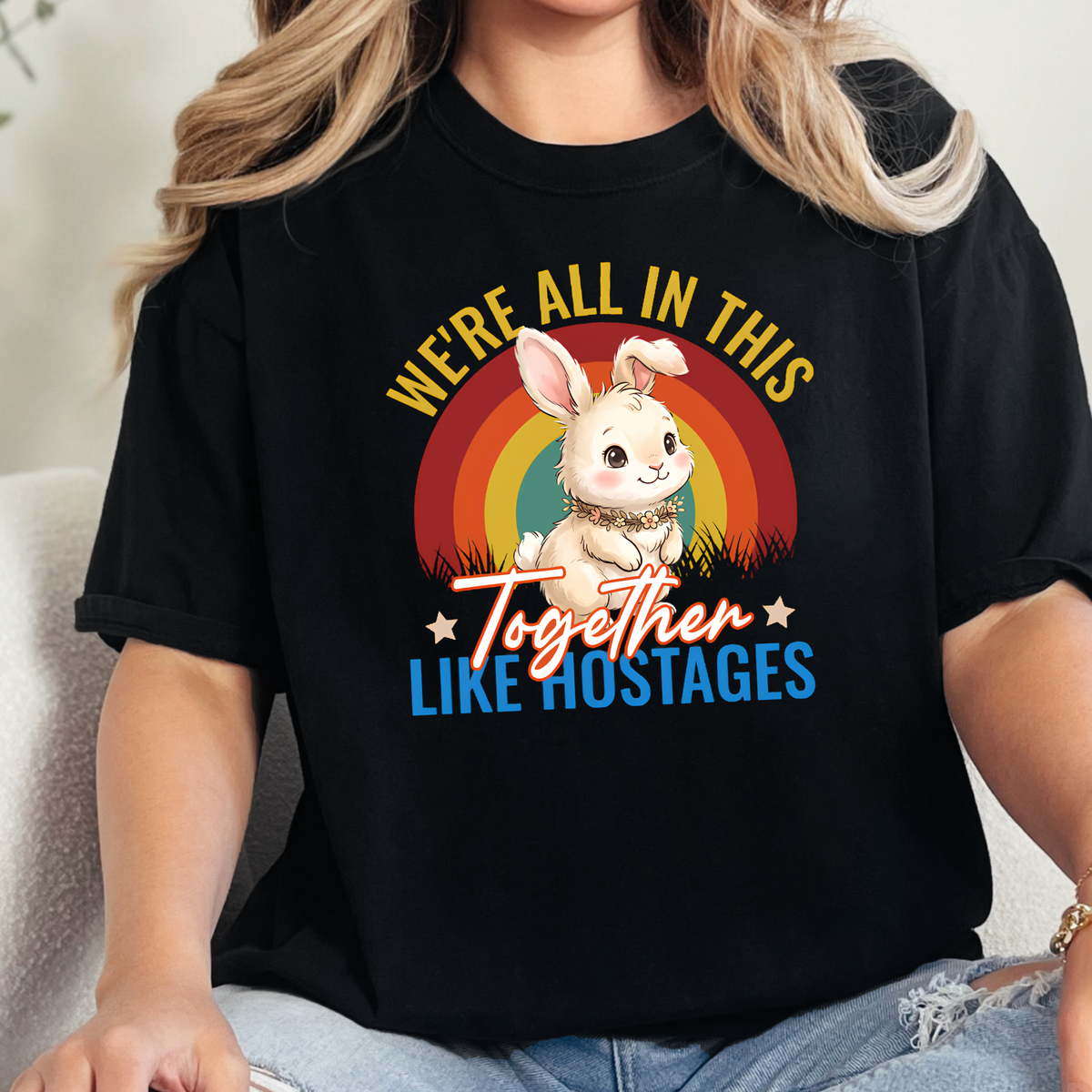 In This Together Like Hostages Graphic Tee - Black