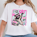 Season with Salt Raccoon Graphic Tee - White