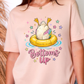 Bottoms Up Duck Graphic Tee - Peach