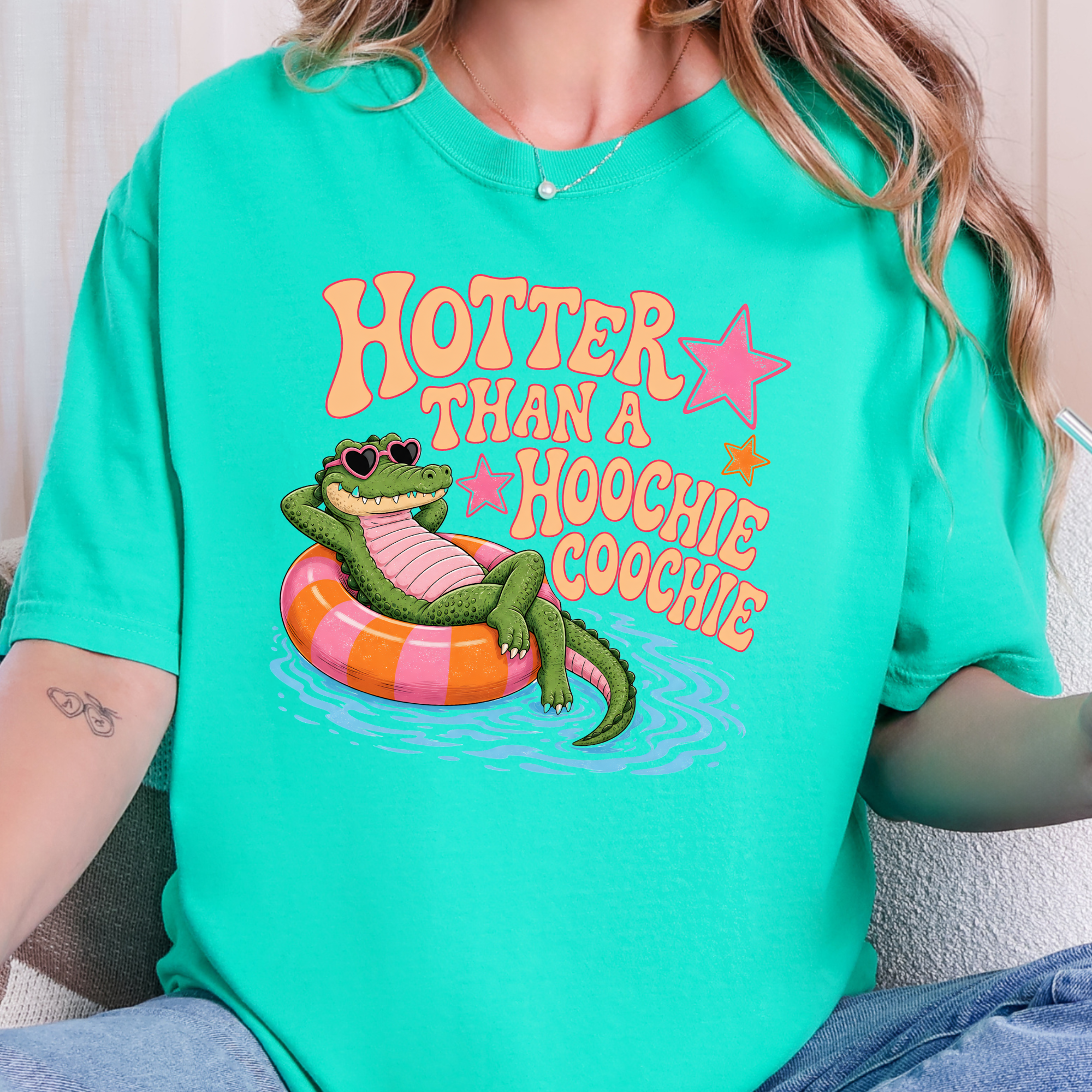 Gator Hoochie Coochie Graphic Tee - CC Sea Green