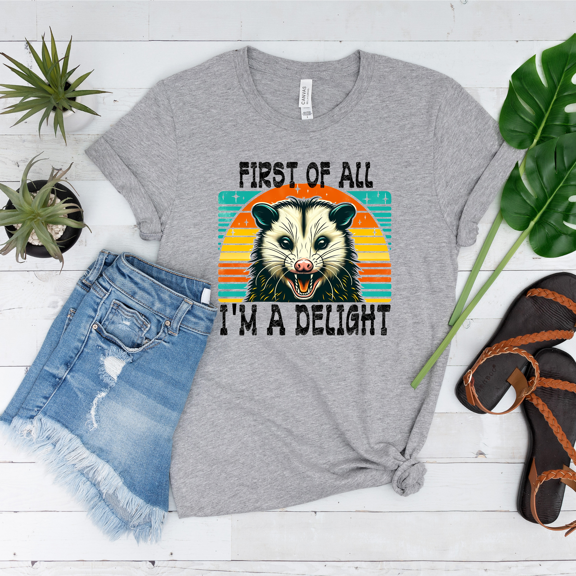 I'm a delight Graphic Tee - Grey Tee