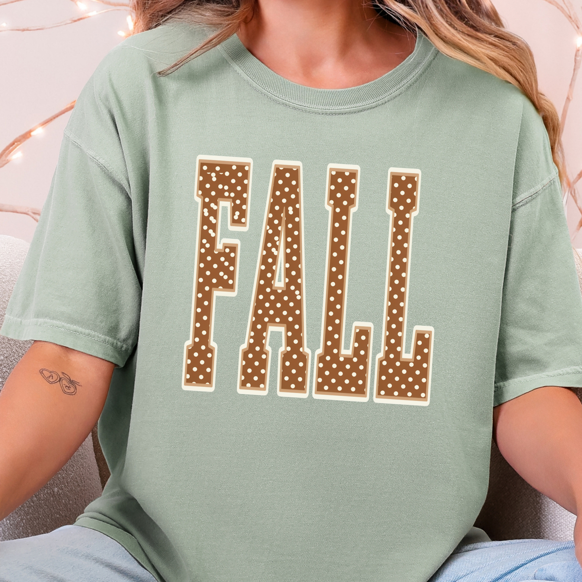 Fall Polka Dot Graphic Tee - Bay