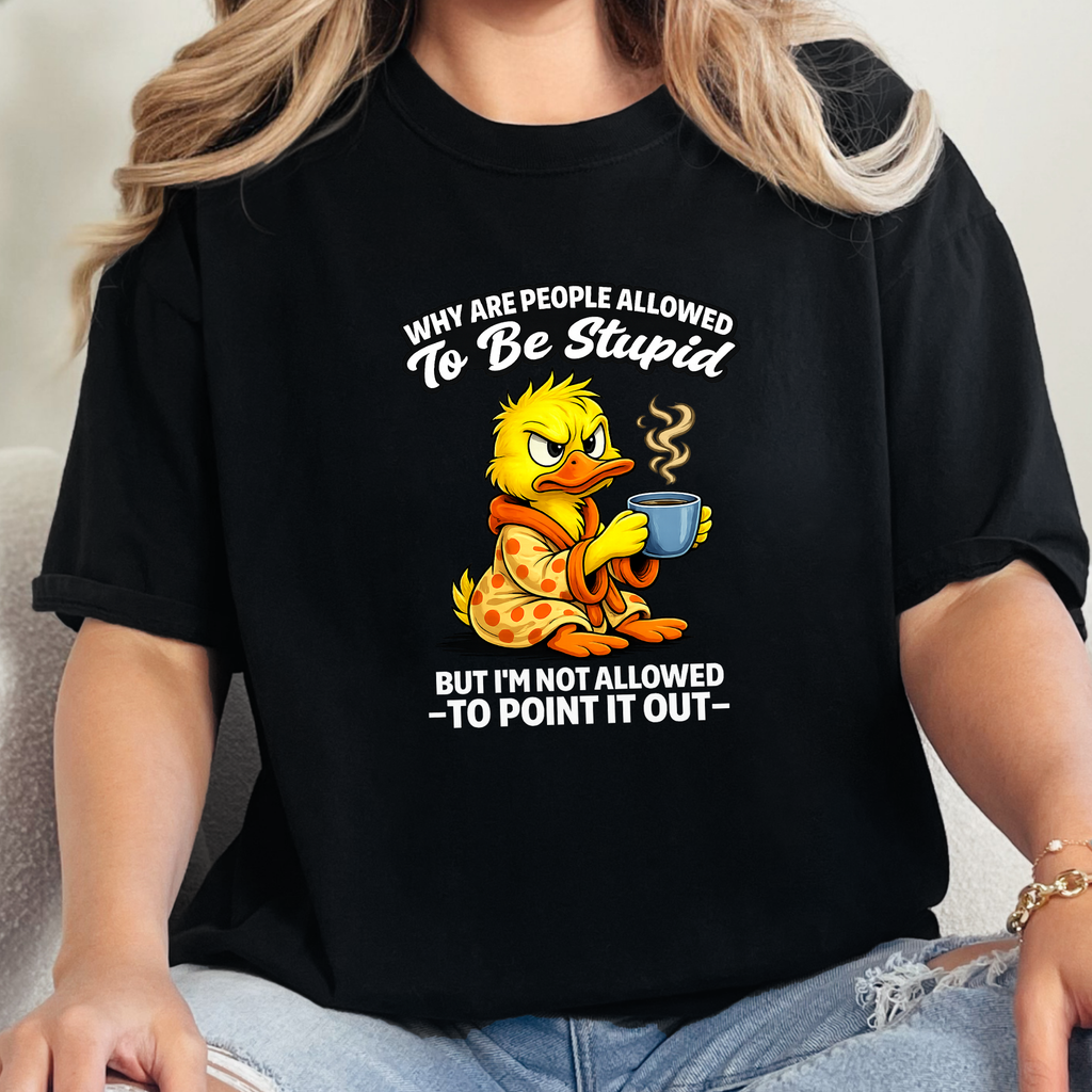 Allowed To Be Stupid Graphic Tee - Black Tee