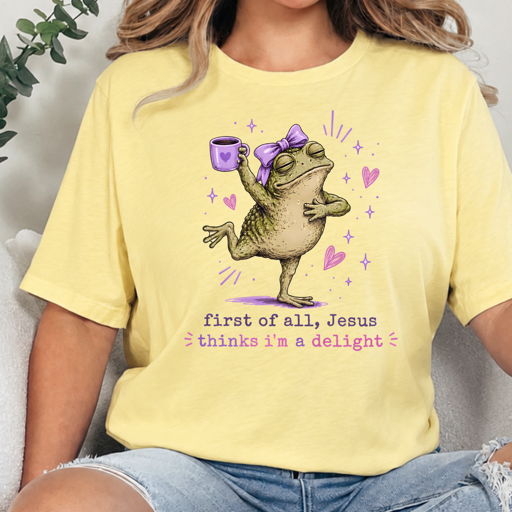 Jesus Thinks I'm a Delight Graphic Tee - French Vanilla