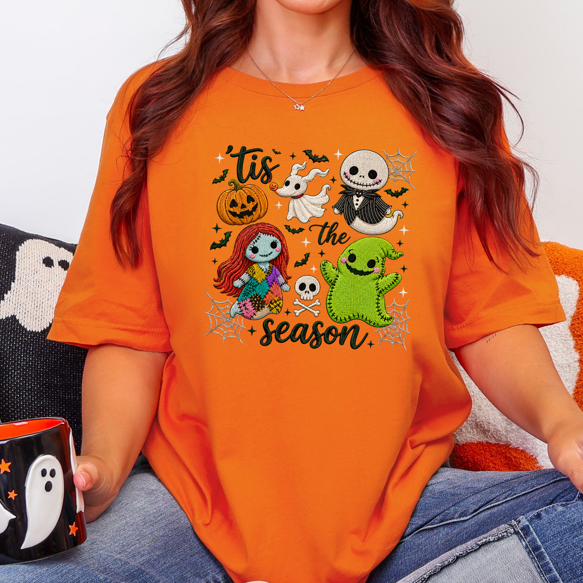 Tis The Season Halloween Graphic Tee - Orange