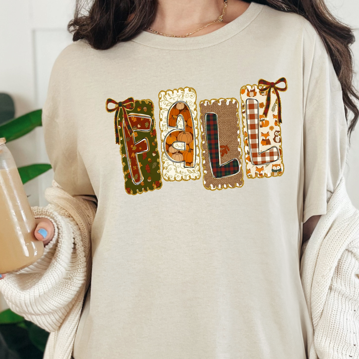 Coquette Fall Graphic Tee - Natural