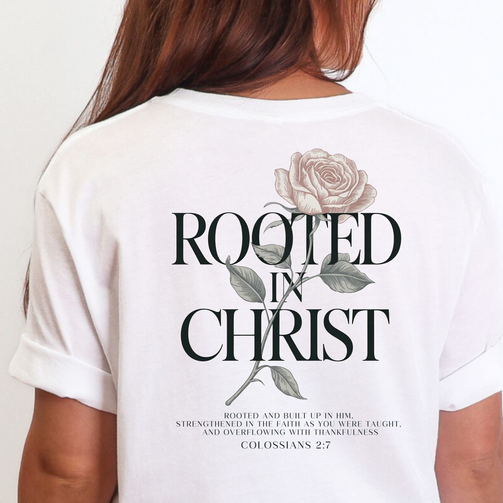 Rooted in Christ Graphic Tee - White