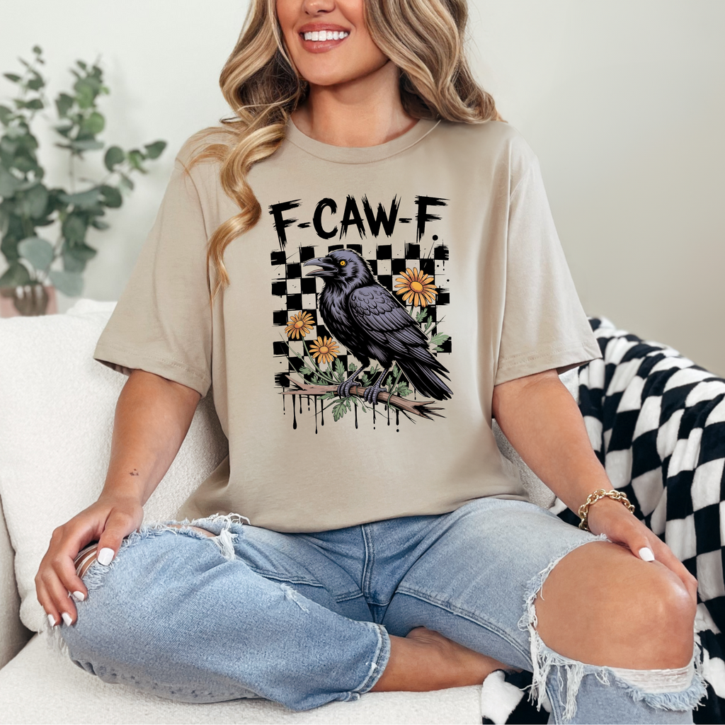 F Caw F Graphic Tee - Tan Tee