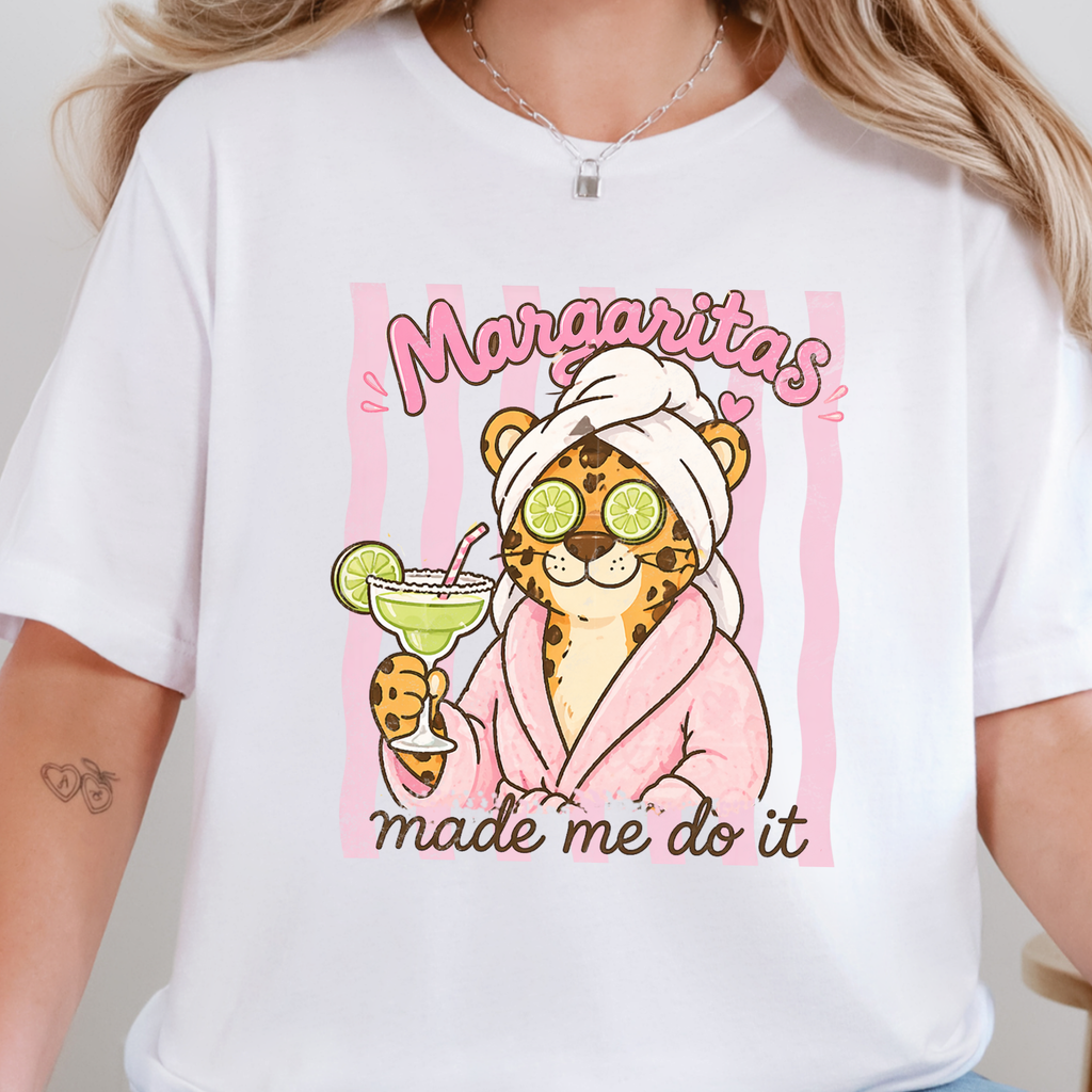 Margaritas Made Me Graphic Tee - White Tee