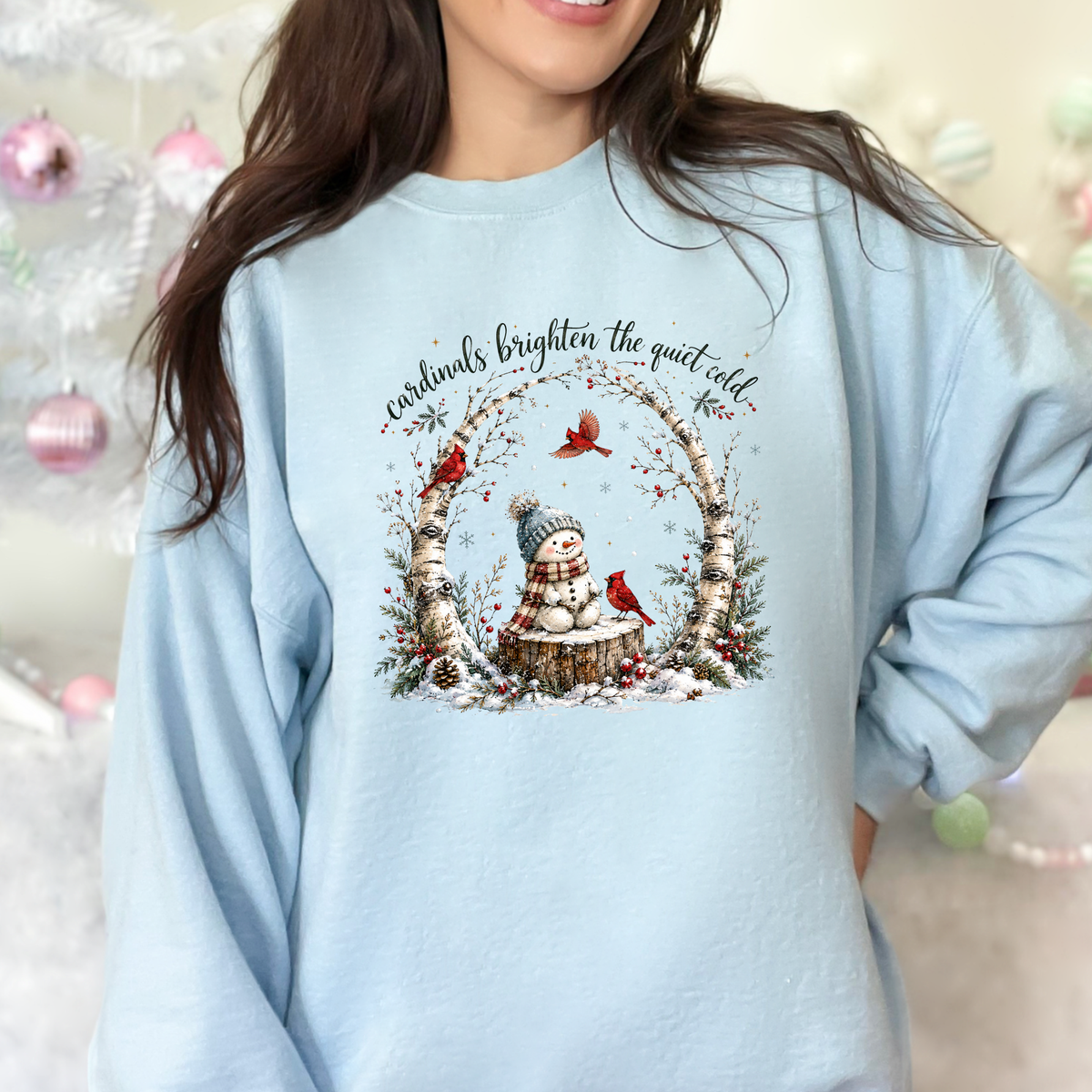Cardinals Brighten Graphic Sweatshirt - Light Blue