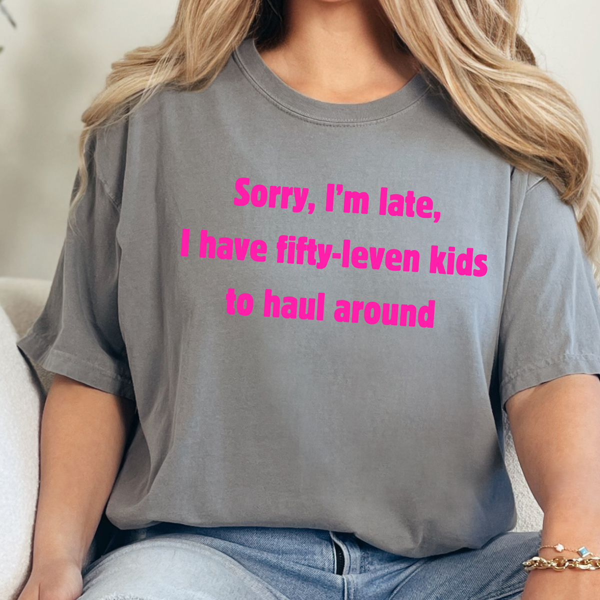 Fifty-leven Kids to Haul Graphic Tee - Grey