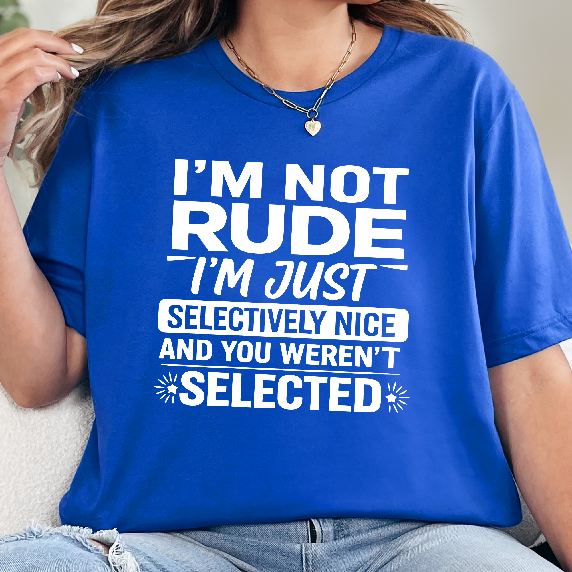 Selectively Nice Graphic Tee - True Royal