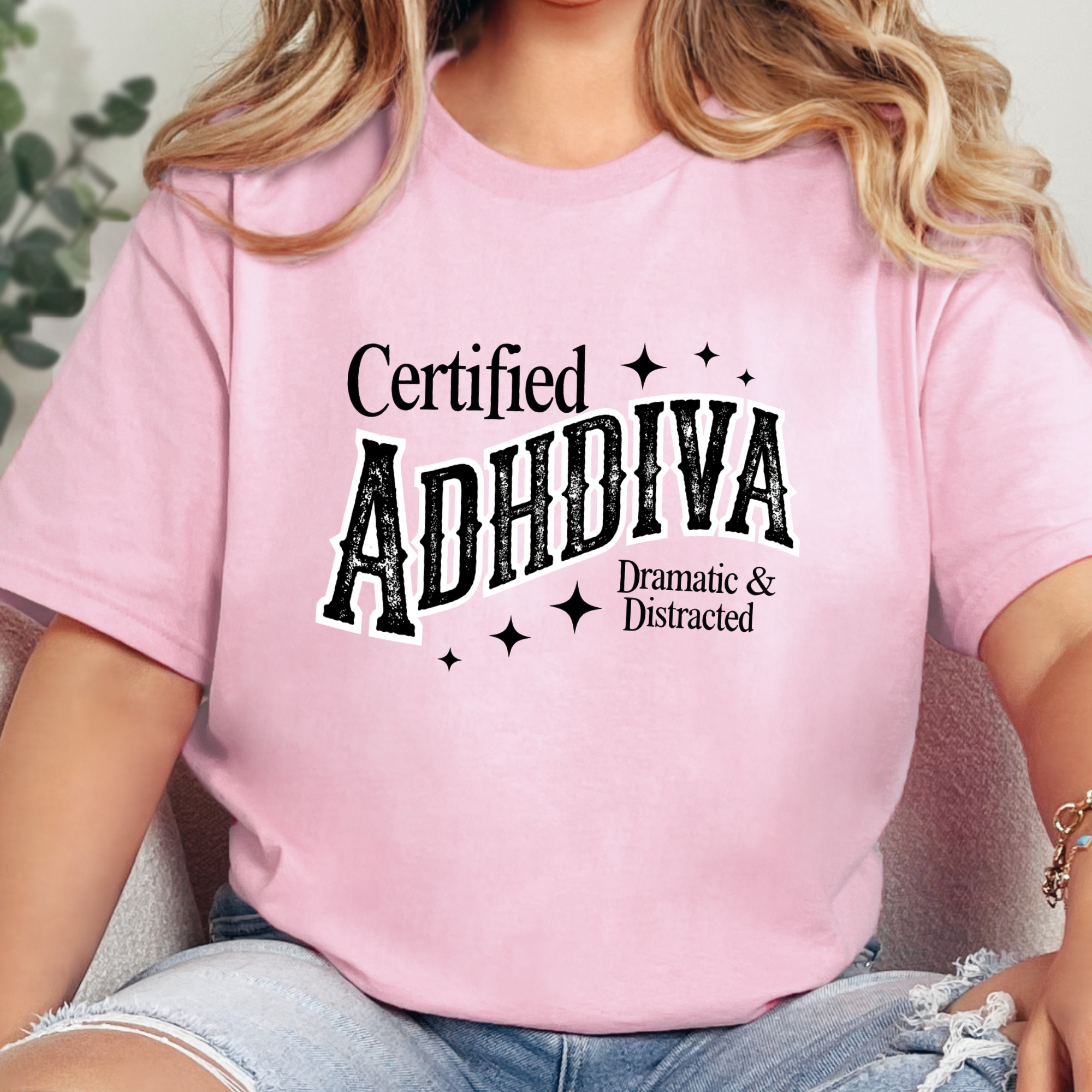 Certified ADHDIVA Graphic Tee - Pink