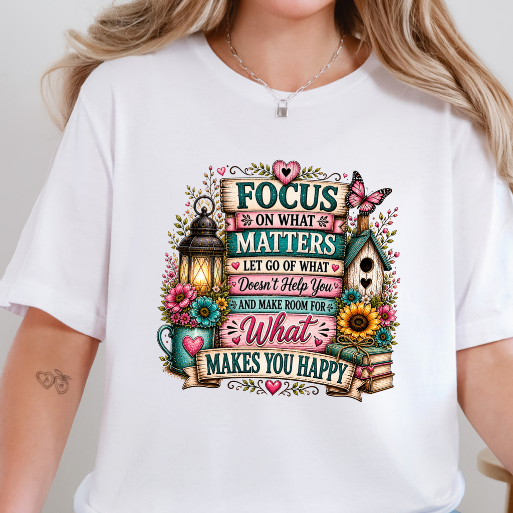 Floral Inspiration Graphic Tee - White
