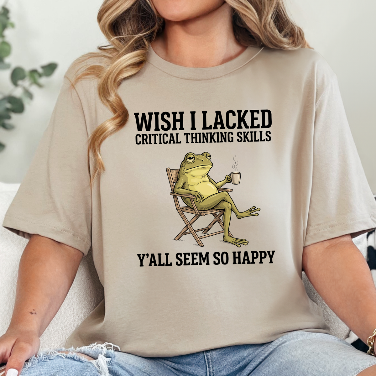 Critical Thinking Skills Graphic Tee - Tan