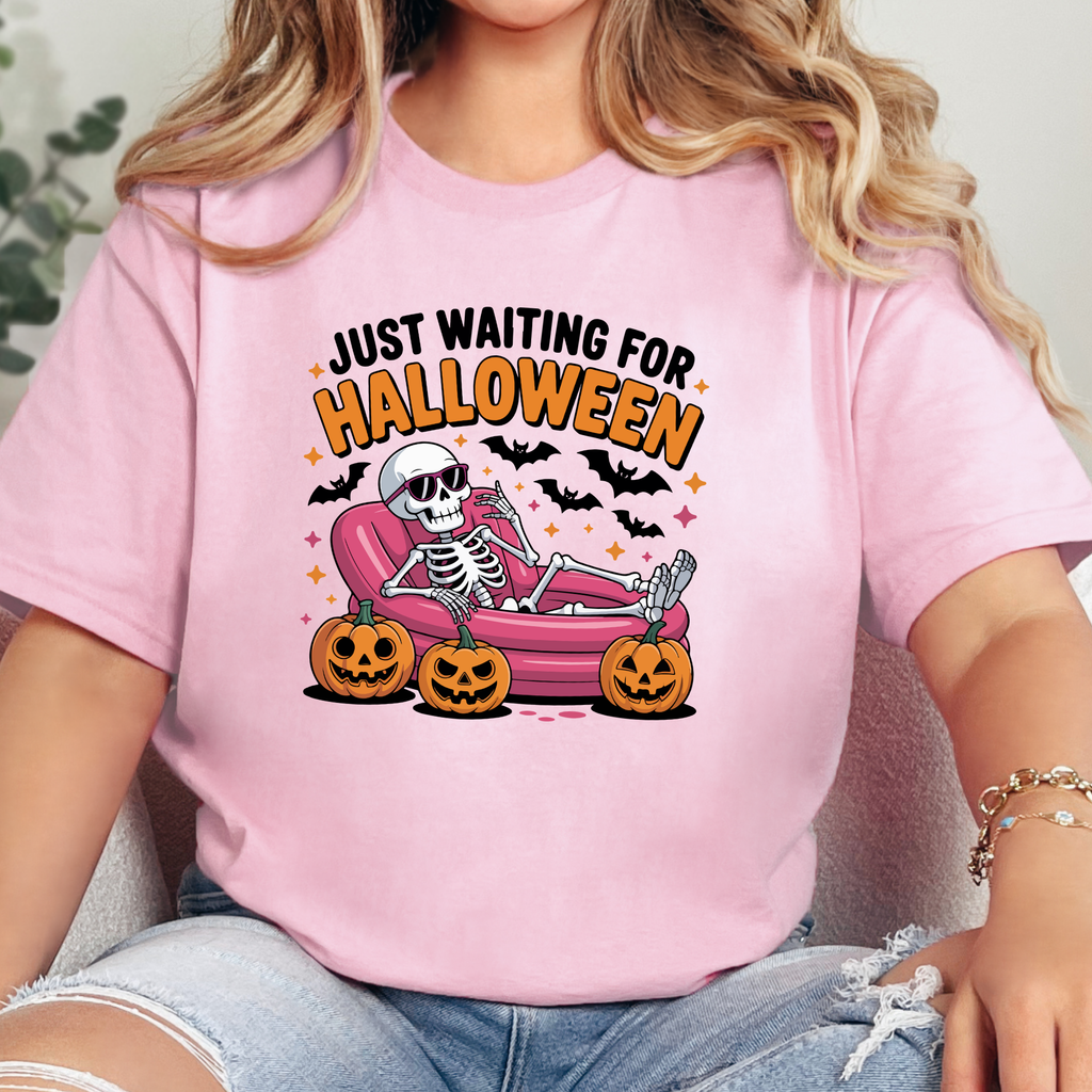 Waiting on Halloween Graphic Tee - Pink
