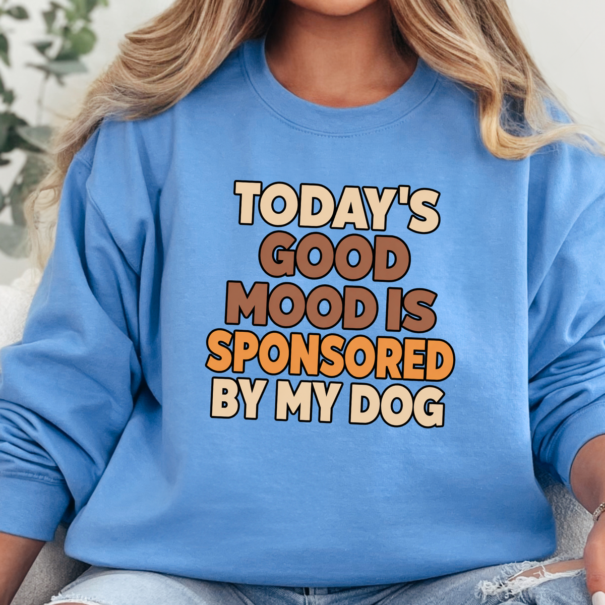 Sponsored By My Dog Graphic Sweatshirt - Carolina Blue