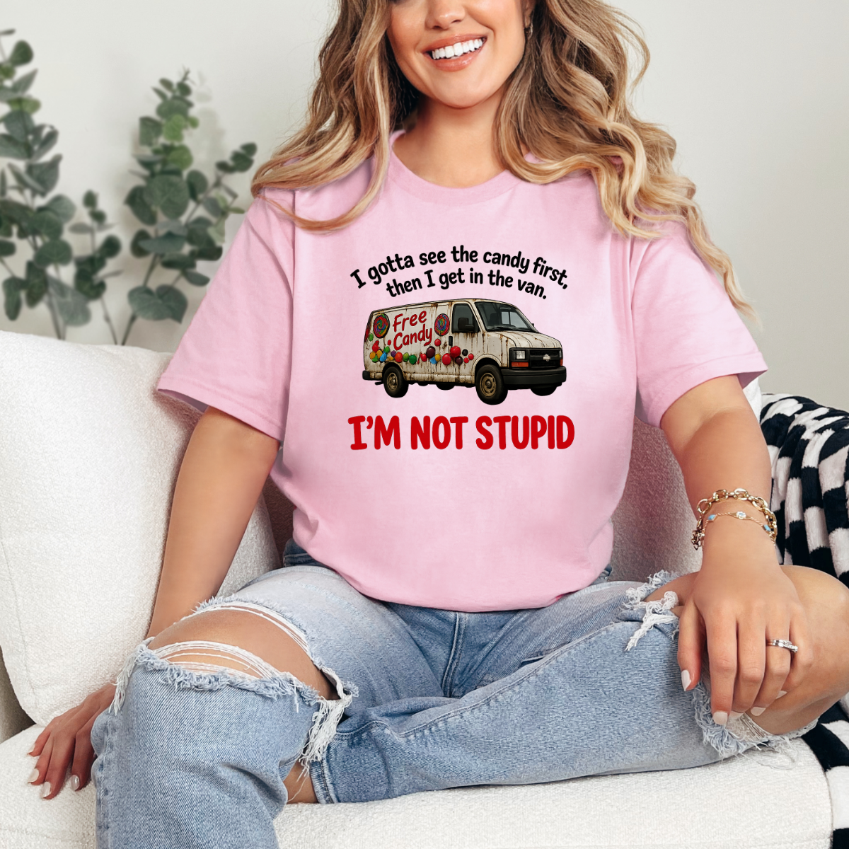 Gotta See The Candy Graphic Tee - Pink Tee