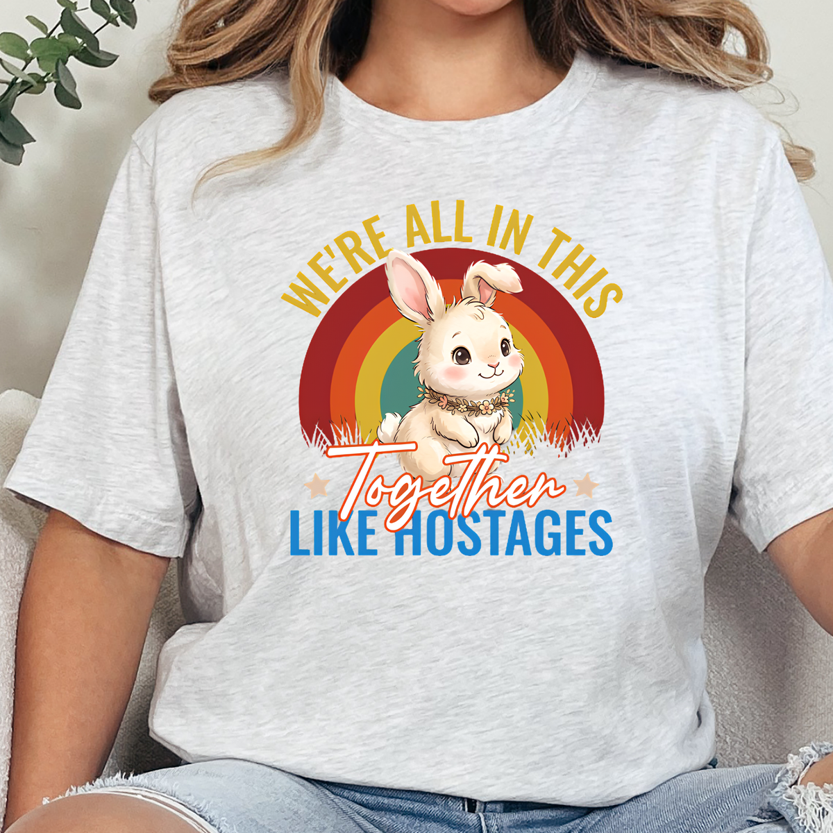 In This Together Like Hostages Graphic Tee - Ash